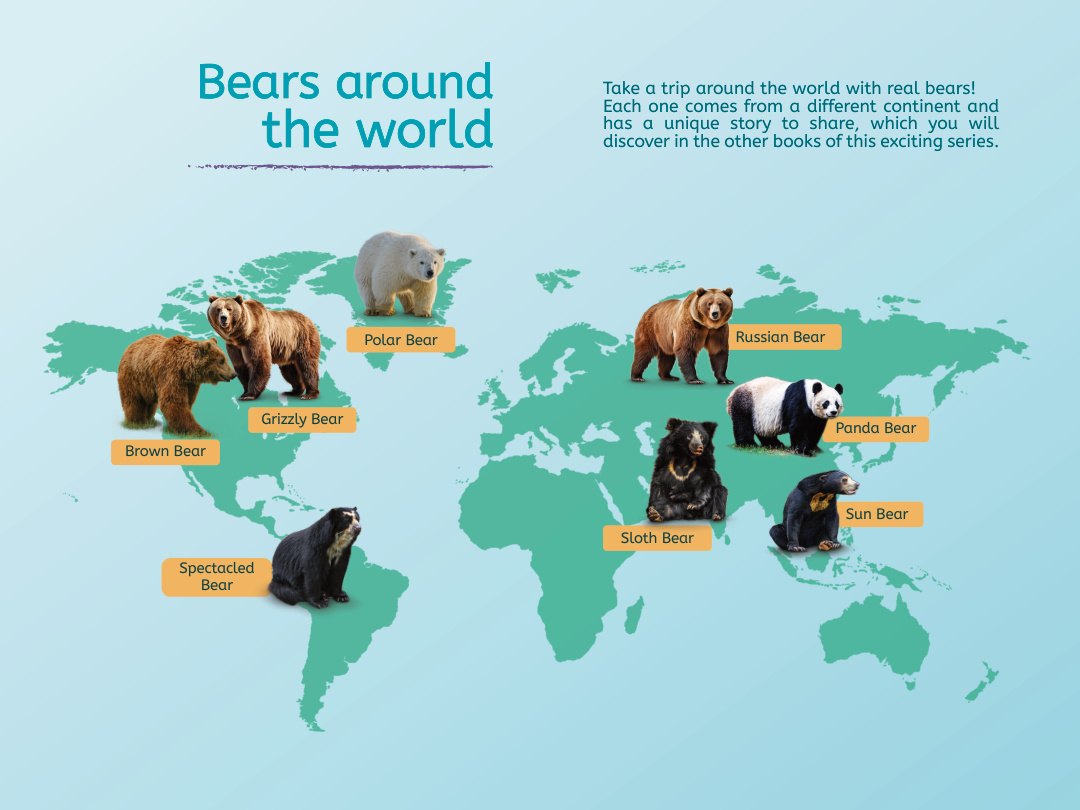 Map showing bears around the world
