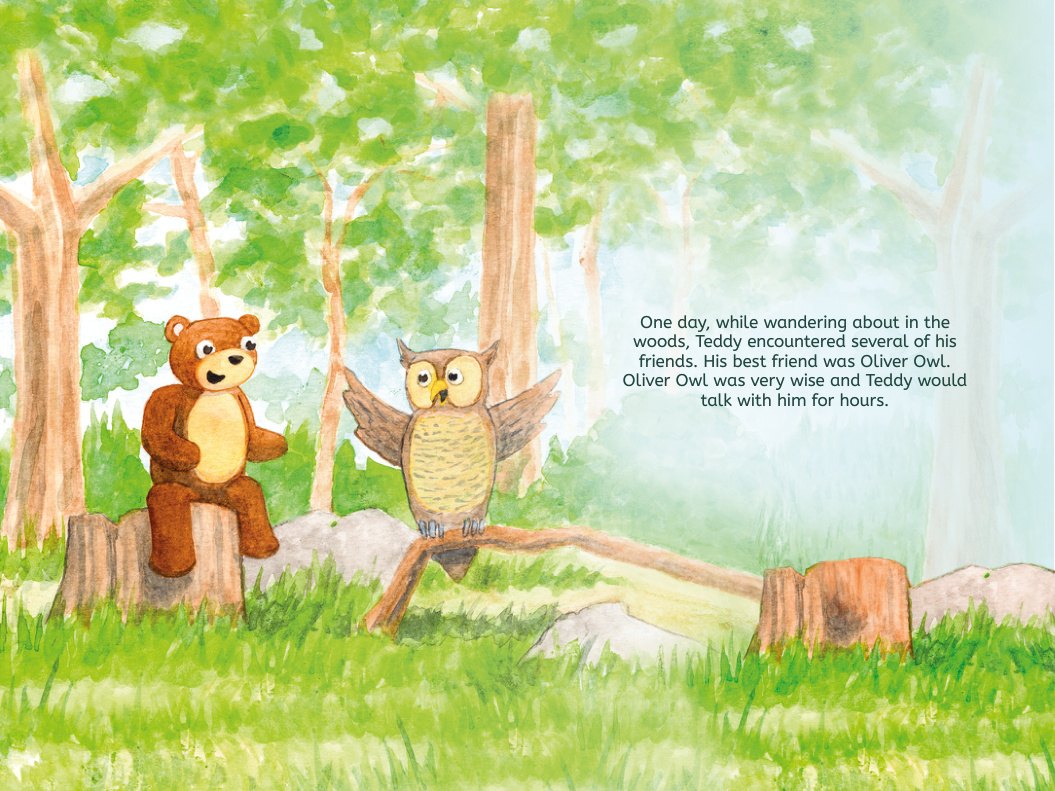 Interior illustration from Teddy at Home