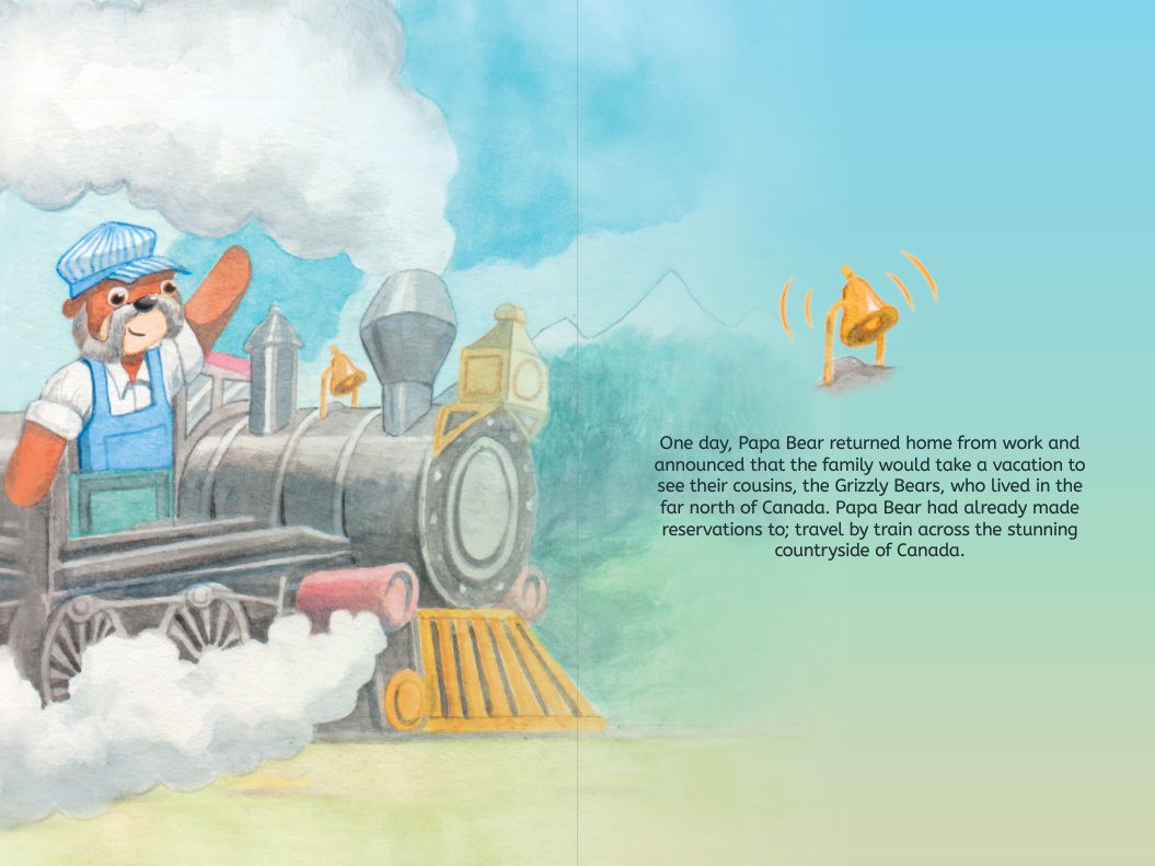 Interior illustration from Journey to Canada